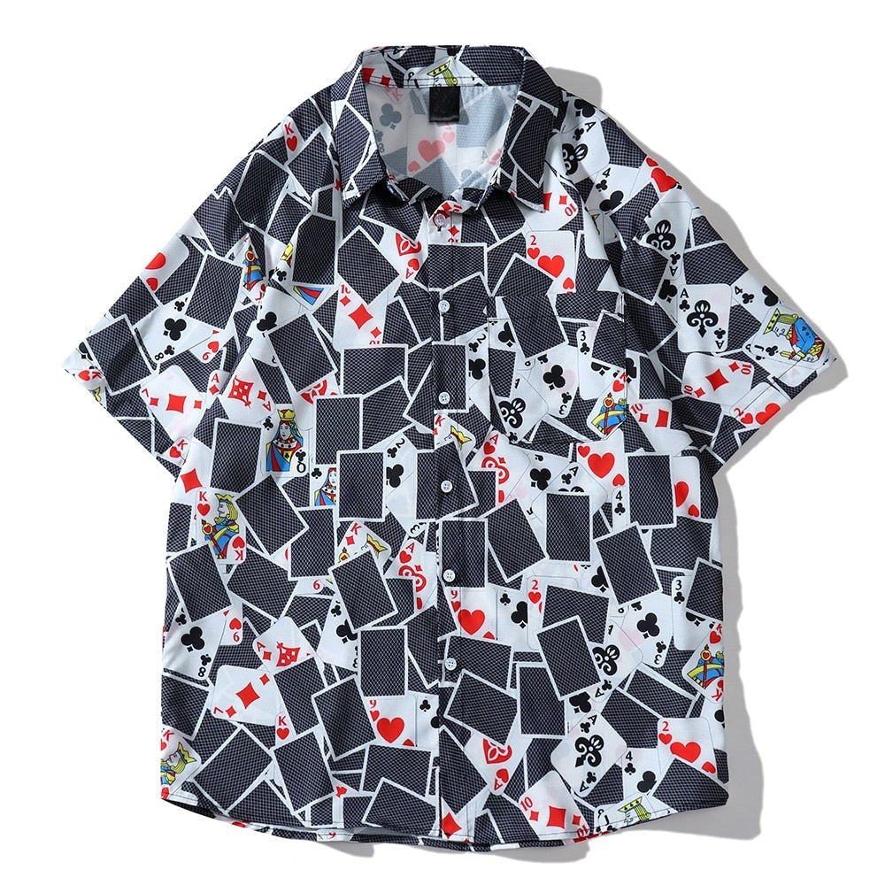 "Poker Face" Unisex Men Women Streetwear Graphic Shirt Daulet Apparel