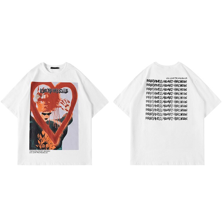 "Bloody Valentine" Unisex Men Women Streetwear Graphic T-Shirt Daulet Apparel