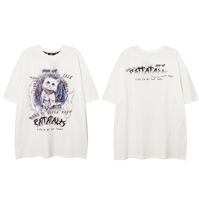 "Scary Hours" Unisex Men Women Streetwear Graphic T-Shirt Daulet Apparel