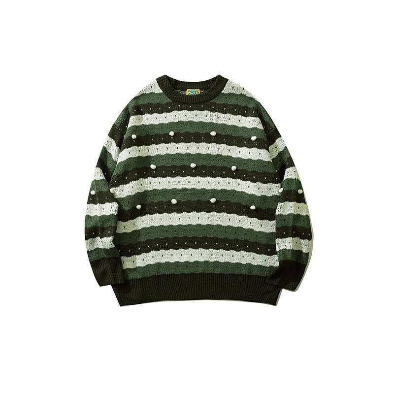 "Green Leafs" Unisex Men Women Streetwear Graphic Sweater Daulet Apparel
