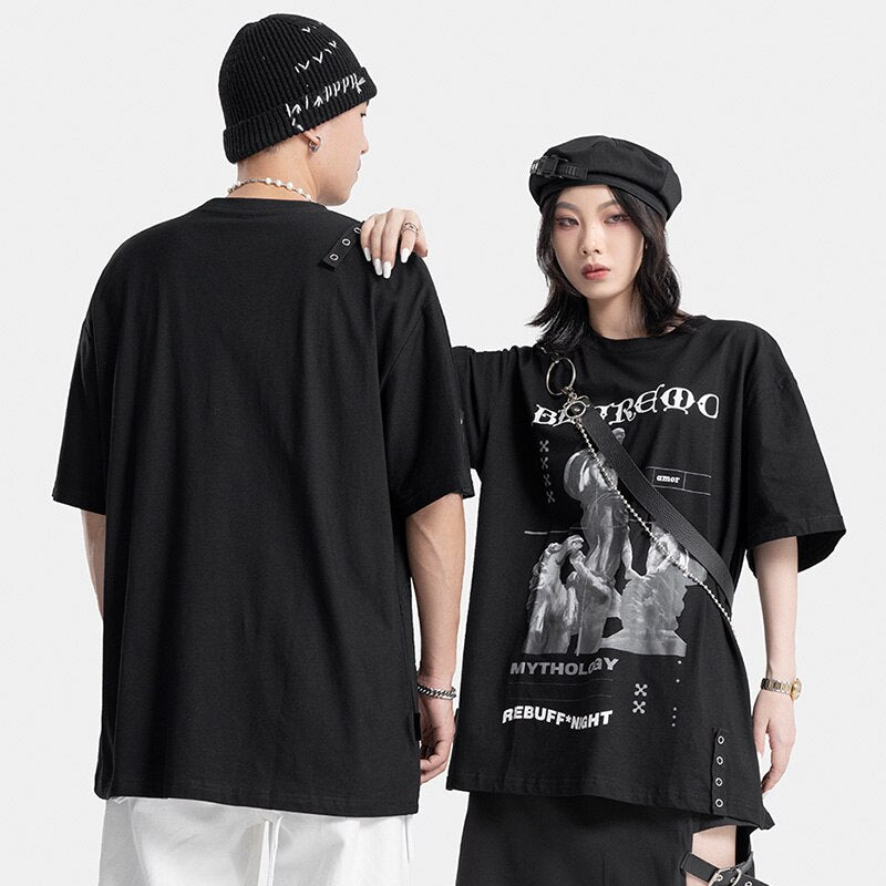 "Ancient History" Unisex Men Women Streetwear Graphic T-Shirt Daulet Apparel