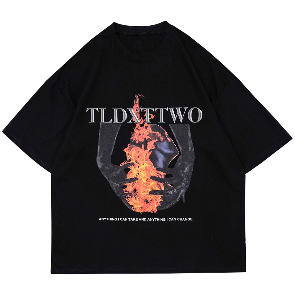 "Punk Flame" Unisex Men Women Streetwear Graphic T-Shirt Daulet Apparel