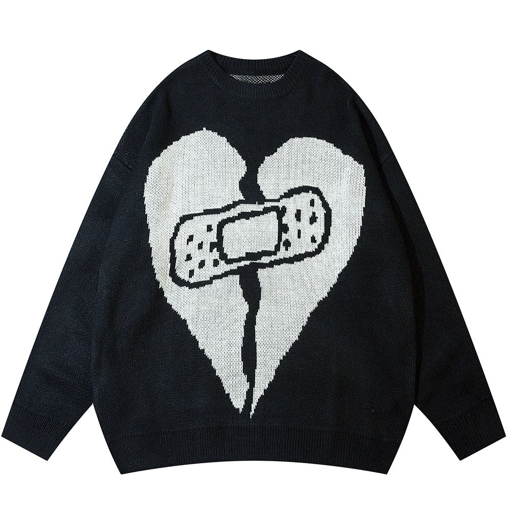 "Gamer Heart" Unisex Men Women Streetwear Graphic Sweater Daulet Apparel
