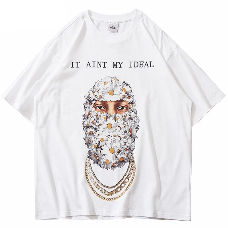 "Non Ideal" Unisex Men Women Streetwear Graphic T-Shirt Daulet Apparel