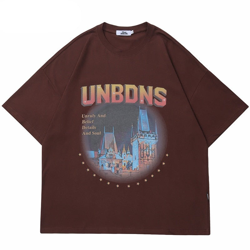 "Forbidden City" Unisex Men Women Streetwear Graphic T-Shirt Daulet Apparel