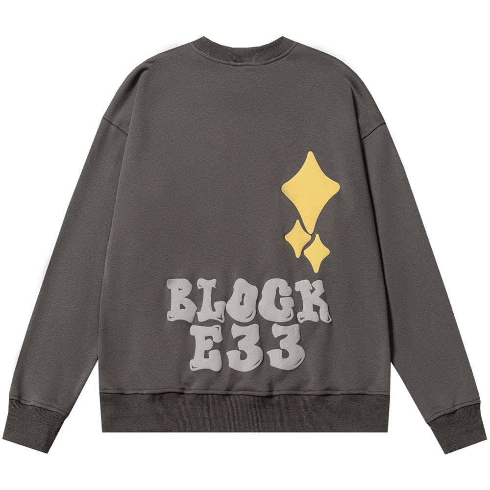 "Block Party" Unisex Men Women Streetwear Graphic Sweatshirt Daulet Apparel