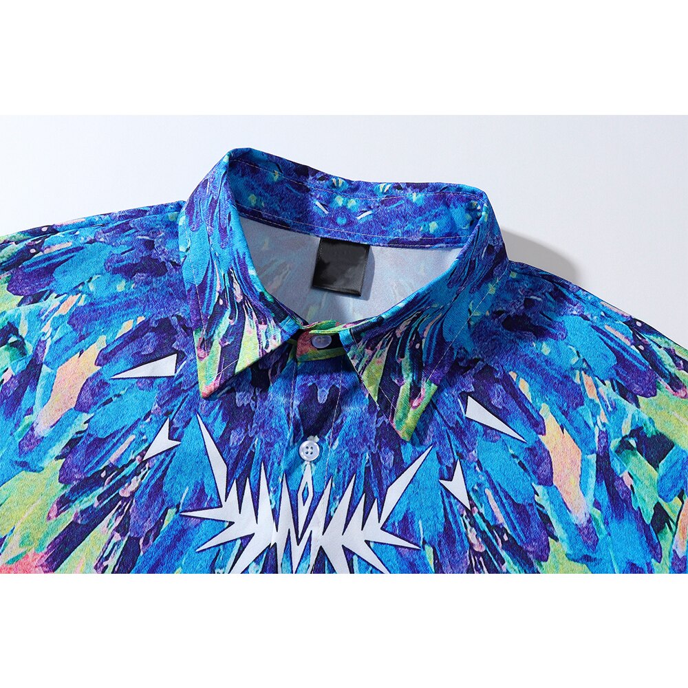"Blue Rod" Unisex Men Women Streetwear Graphic Shirt Daulet Apparel