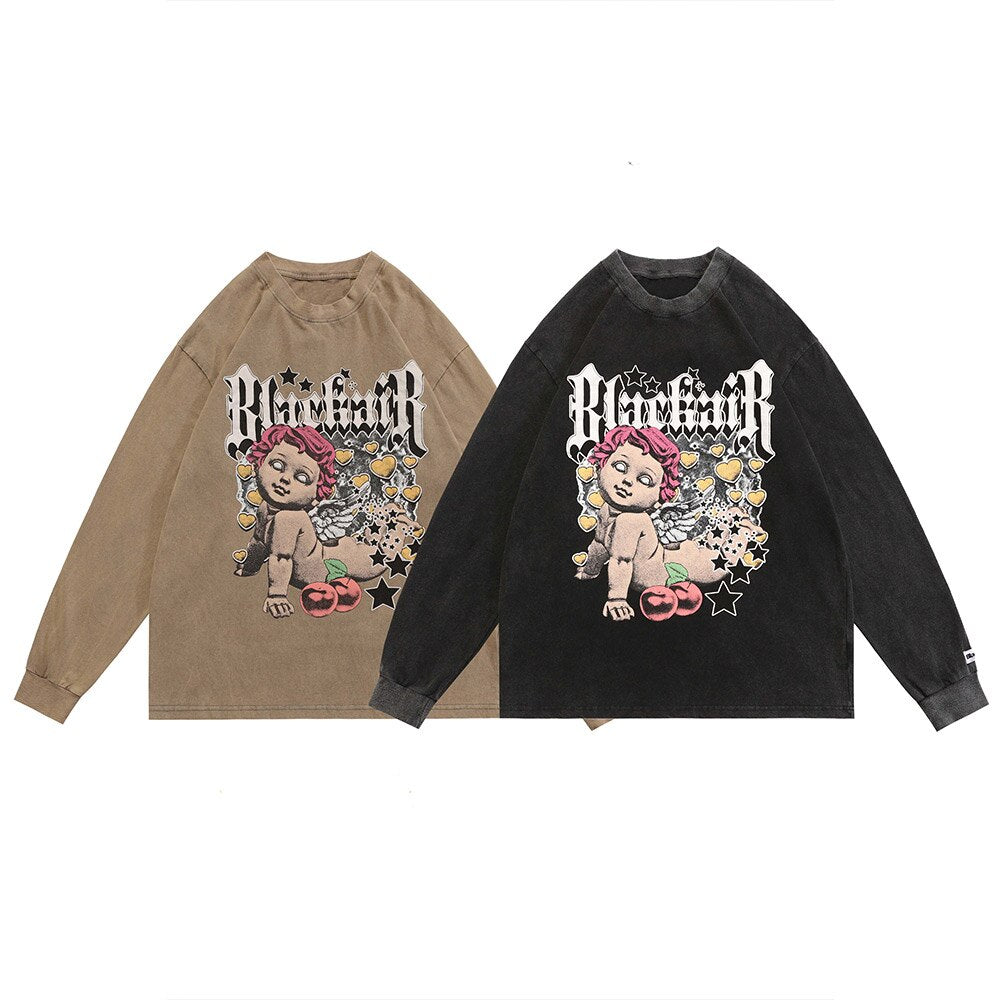 "Rain Fall" Unisex Men Women Streetwear Graphic Sweatshirt Daulet Apparel