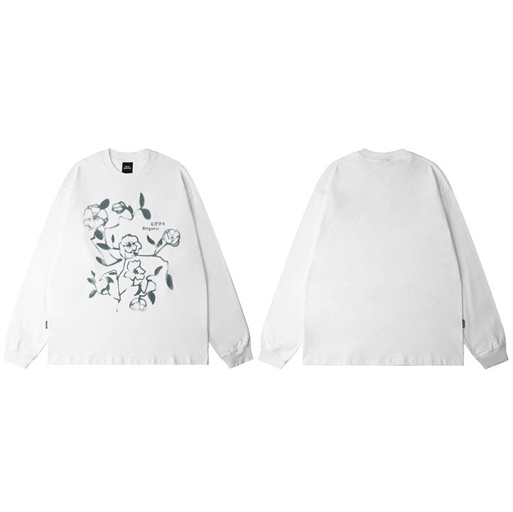 "Flower Band" Unisex Men Women Streetwear Graphic Sweatshirt Daulet Apparel