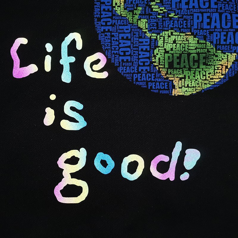"Life Is Good" Unisex Men Women Streetwear Graphic Hoodie Daulet Apparel