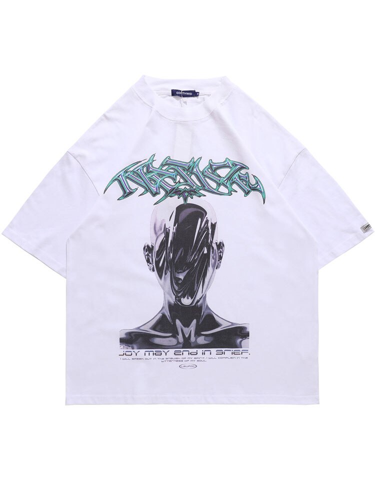 "Death Stare" Unisex Men Women Streetwear Graphic T-Shirt Daulet Apparel