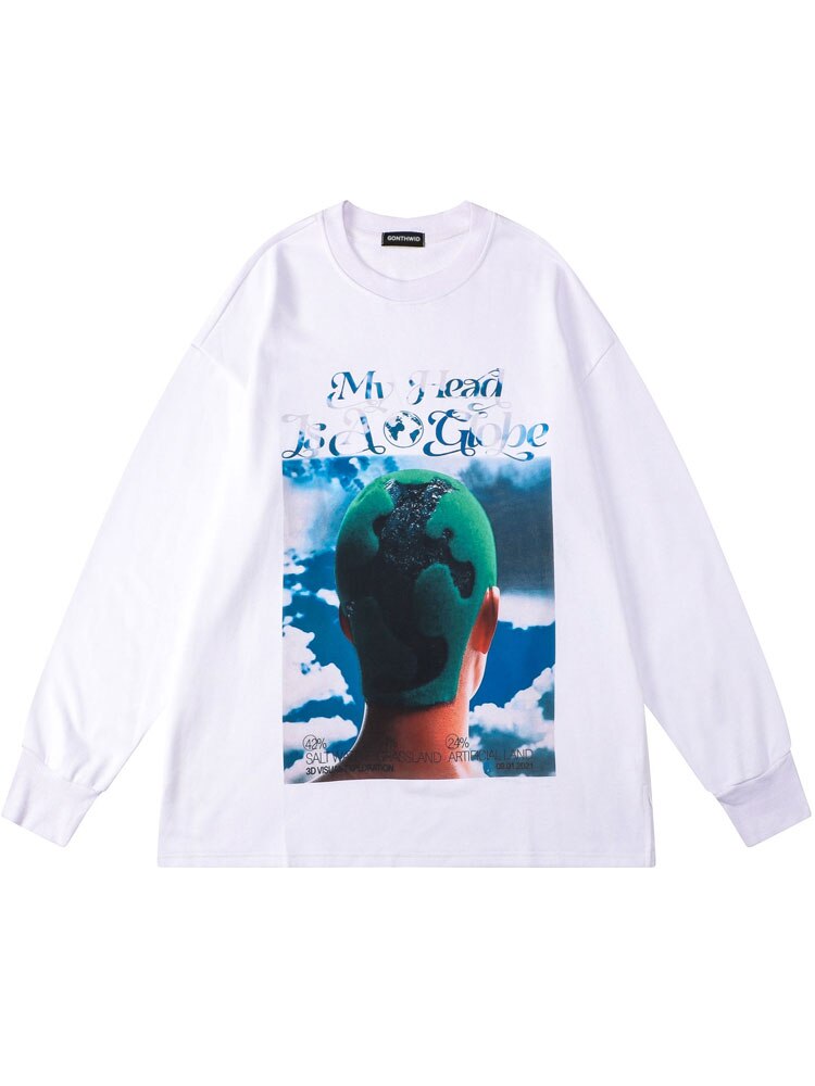 "In Your Head" Unisex Men Women Streetwear Graphic Sweatshirt Daulet Apparel