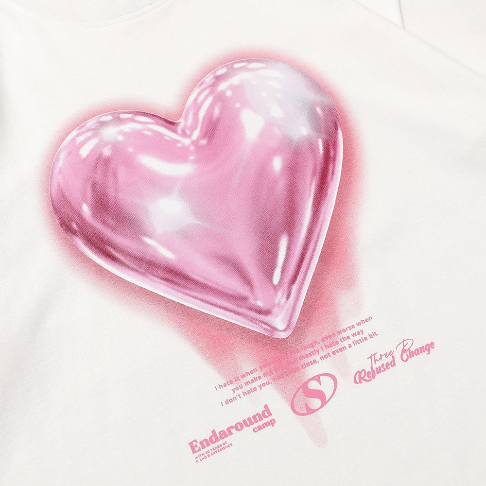 "Candy Hearts" Men Women Streetwear Unisex Graphic T-Shirt Daulet Apparel