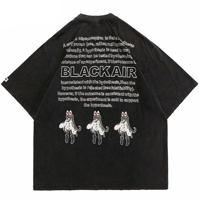 "Black Air" Unisex Men Women Streetwear Graphic T-Shirt Daulet Apparel