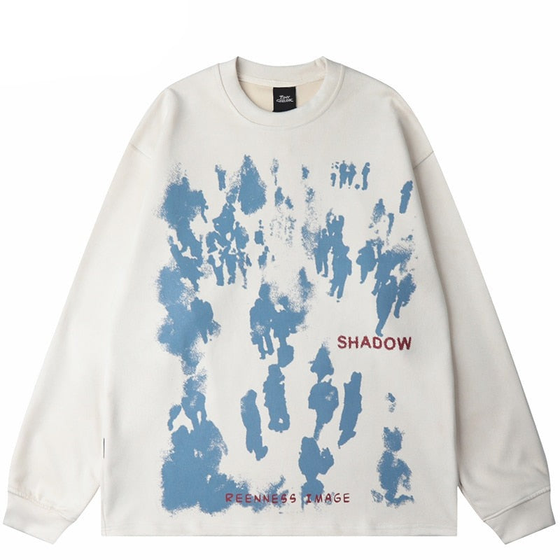 "Shadow Effect" Unisex Men Women Streetwear Graphic Sweatshirt Daulet Apparel