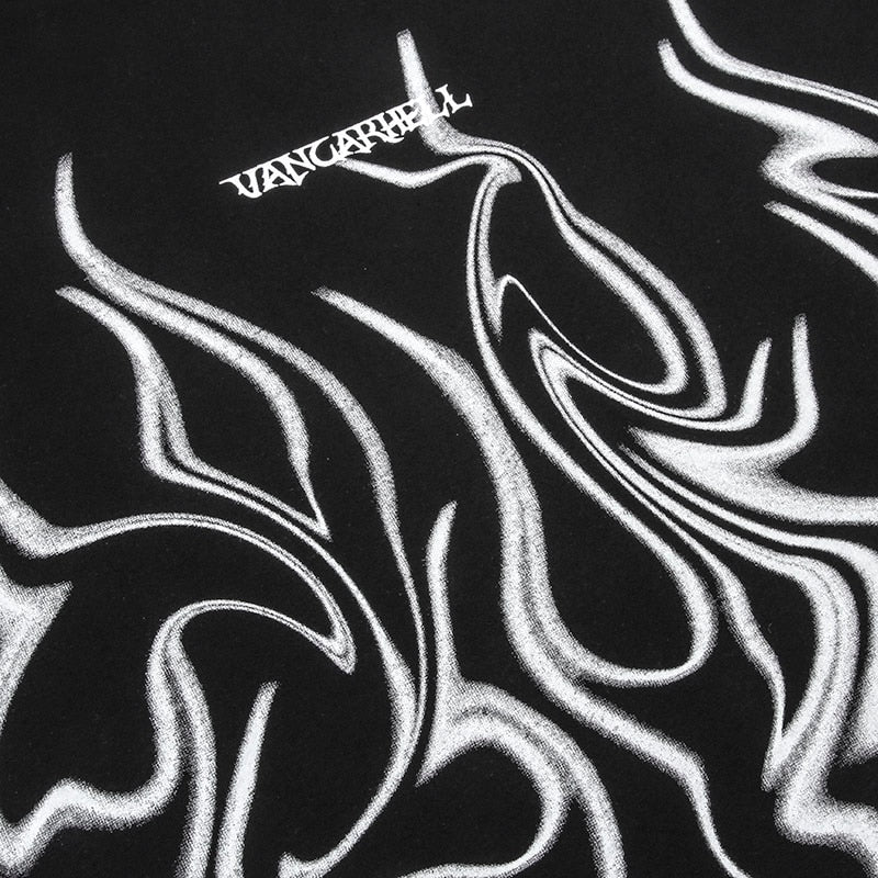 "White Flame" Unisex Men Women Streetwear Graphic Sweatshirt Daulet Apparel