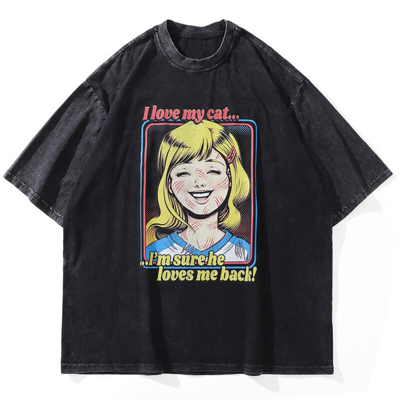 "Love Me Back" Unisex Men Women Streetwear Graphic T-Shirt Daulet Apparel