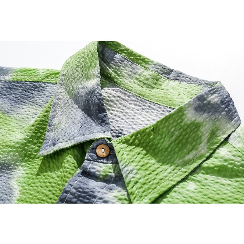 "Green Beach" Unisex Men Women Streetwear Graphic Shirt Daulet Apparel