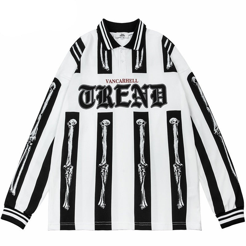 "Trendy" Unisex Graphic Men Women Streetwear Polo T-Shirt Daulet Apparel