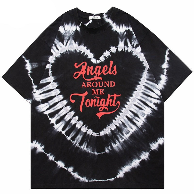 "Angels All Night" Men Women Unisex Graphic Streetwear T-Shirt Daulet Apparel