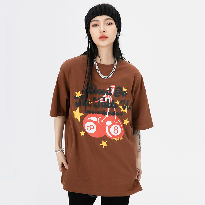 "Cherry Way" Unisex Men Women Streetwear Graphic T-Shirt Daulet Apparel