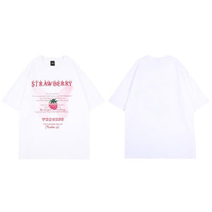Strawberry Retro Streetwear T Shirt
