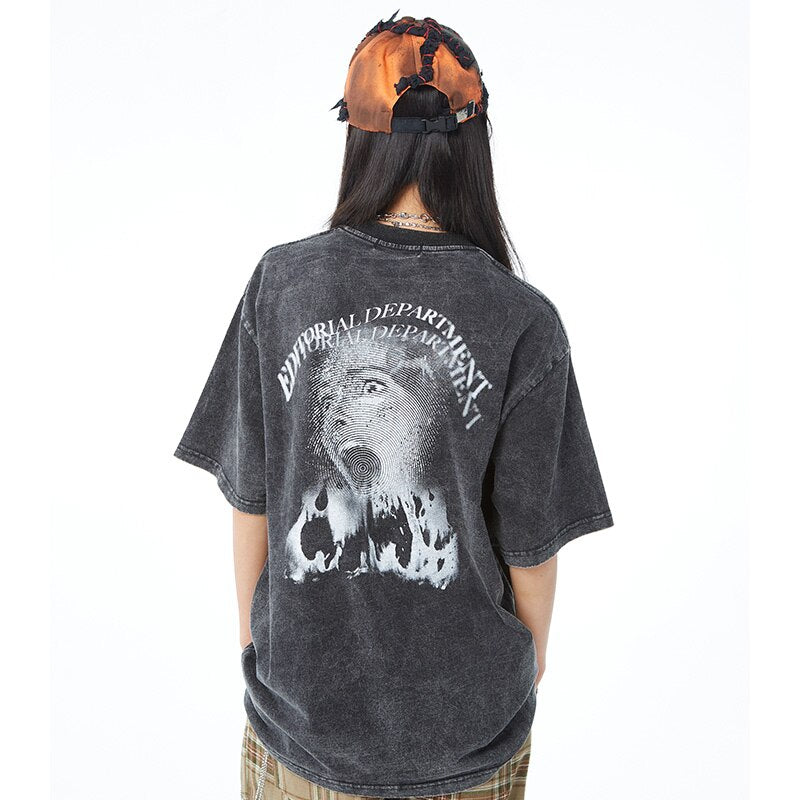 "Burning Up" Unisex Men Women Streetwear Graphic T-Shirt Daulet Apparel