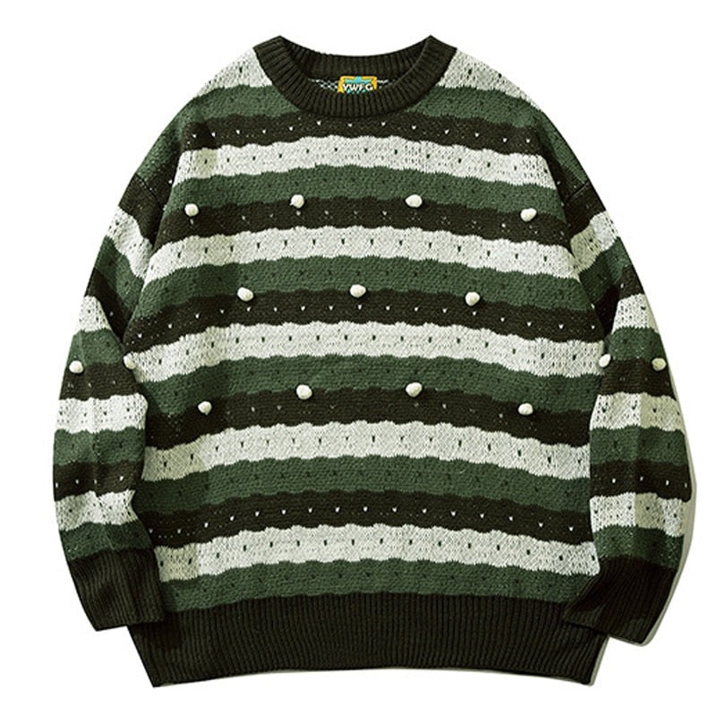 "Green Leafs" Unisex Men Women Streetwear Graphic Sweater Daulet Apparel
