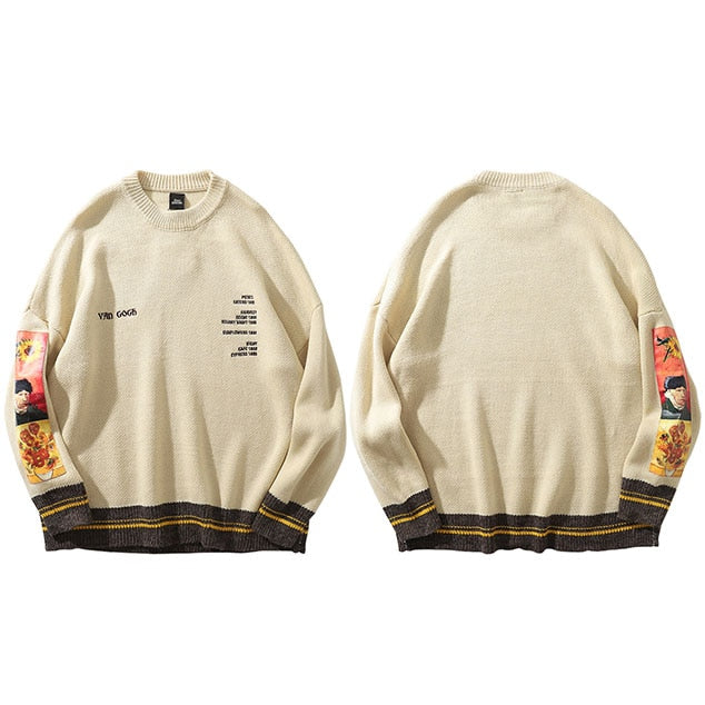 "Van Gogh" Unisex Men Women Streetwear Graphic Sweater Daulet Apparel