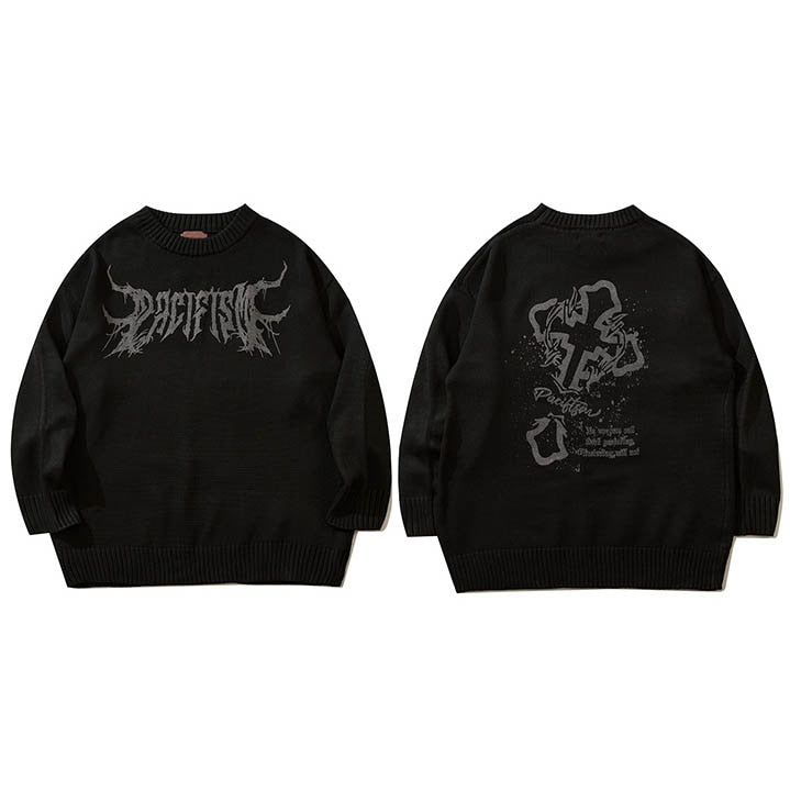 "Written In Stone" Unisex Men Women Streetwear Graphic Sweater Daulet Apparel