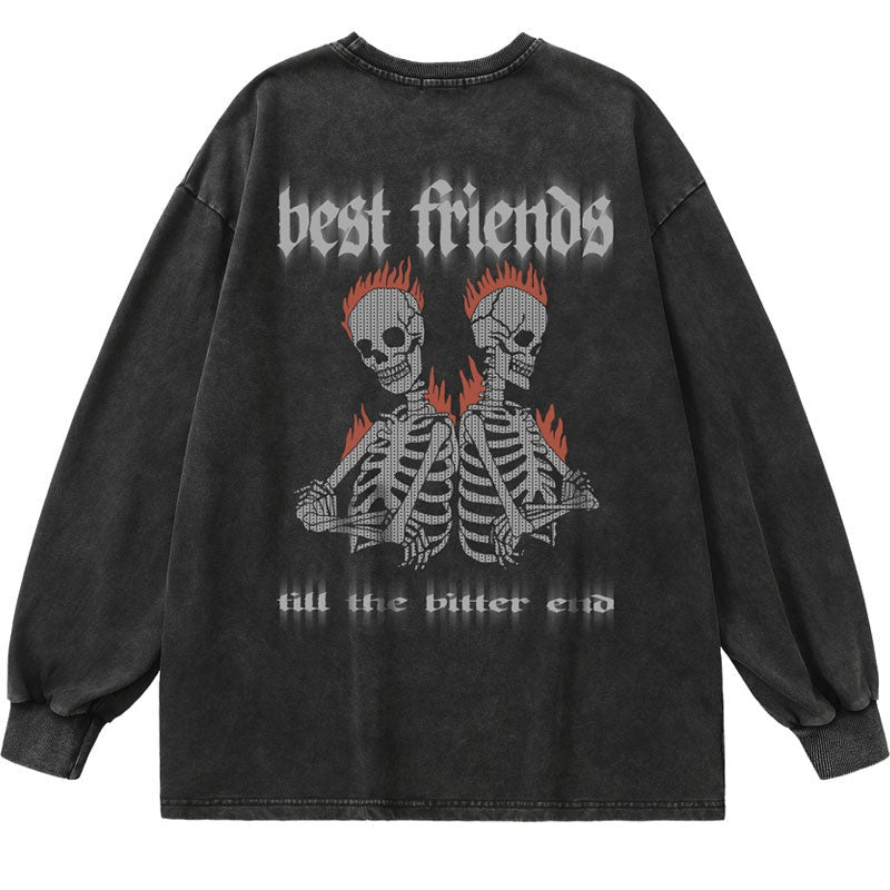 "Best Friends" Unisex Men Women Streetwear Graphic Sweatshirt Daulet Apparel