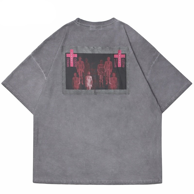 "Family Shadow" Unisex Men Women Streetwear Graphic T-Shirt Daulet Apparel