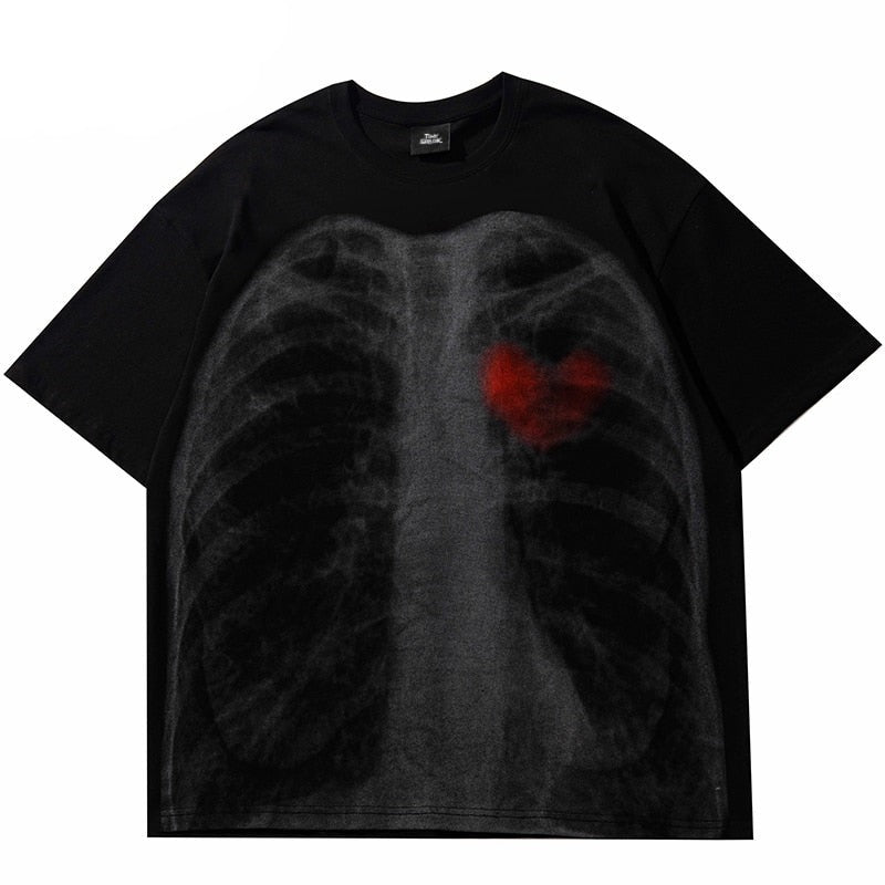 "X-Ray" Unisex Men Women Streetwear Graphic T-Shirt Daulet Apparel