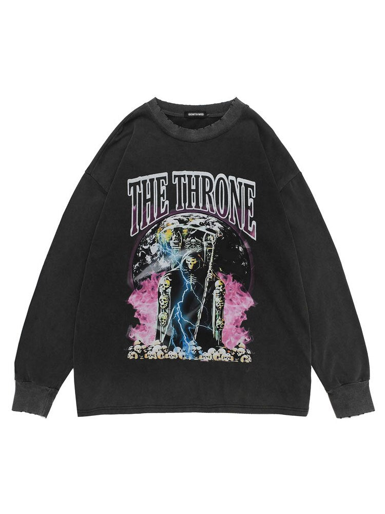"The Throne" Unisex Men Women Streetwear Graphic Sweatshirt Daulet Apparel