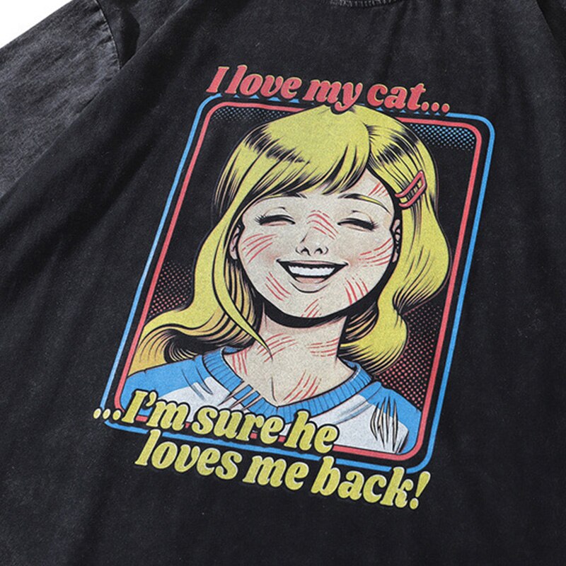 "Love Me Back" Unisex Men Women Streetwear Graphic T-Shirt Daulet Apparel
