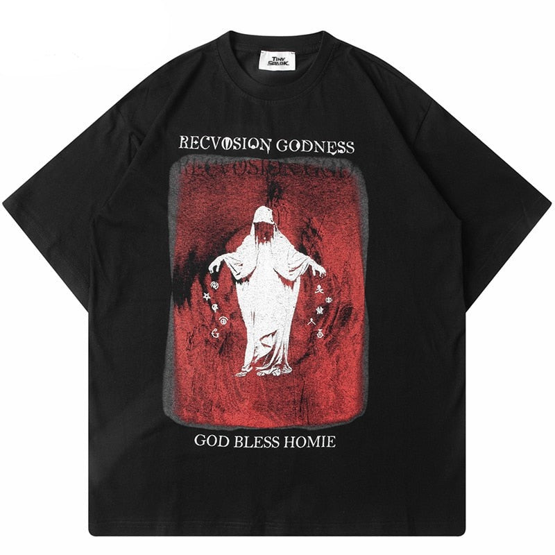 "Godless" Unisex Men Women Streetwear Graphic T-Shirt Daulet Apparel