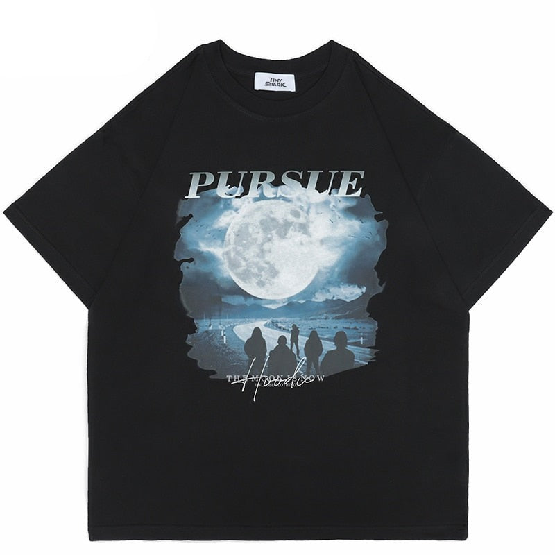 "Pursue" Unisex Men Women Streetwear Graphic T-Shirt Daulet Apparel