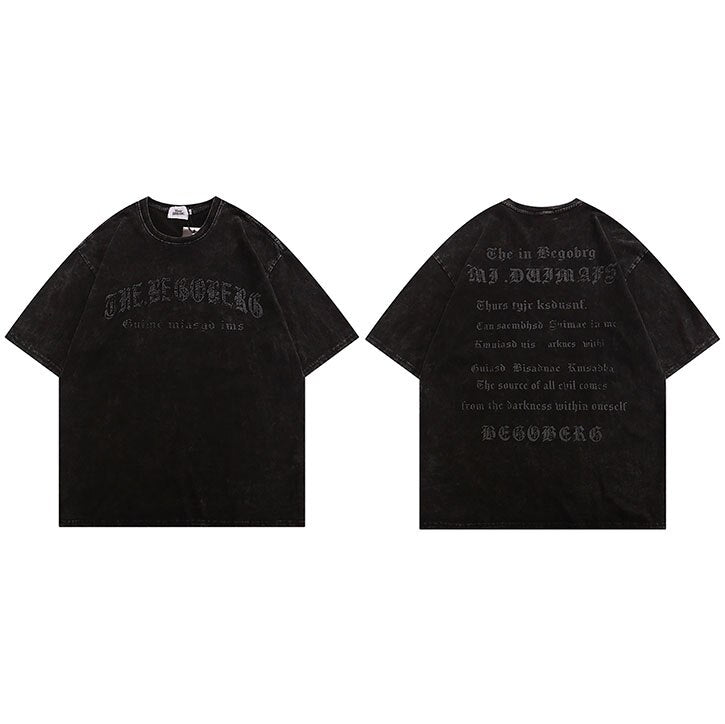 "Written In Stone" Unisex Men Women Streetwear Graphic T-Shirt Daulet Apparel
