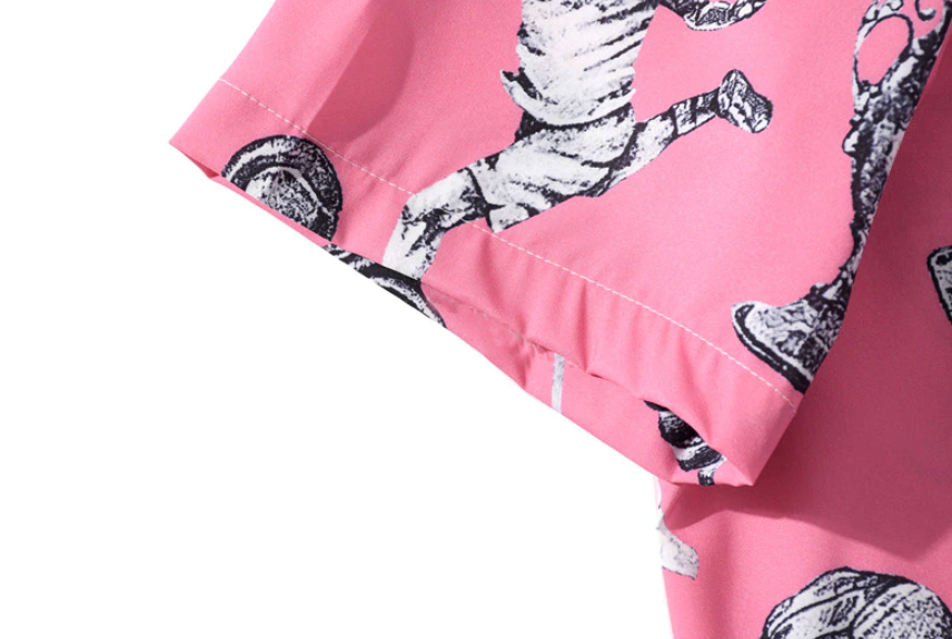 "Whitney" Unisex Men Women Streetwear Graphic Button Up Daulet Apparel