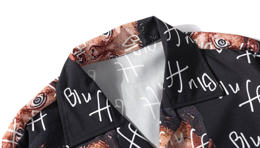 "Bluff Boy" Unisex Men Women Graphic Button Up Shirt Daulet Apparel