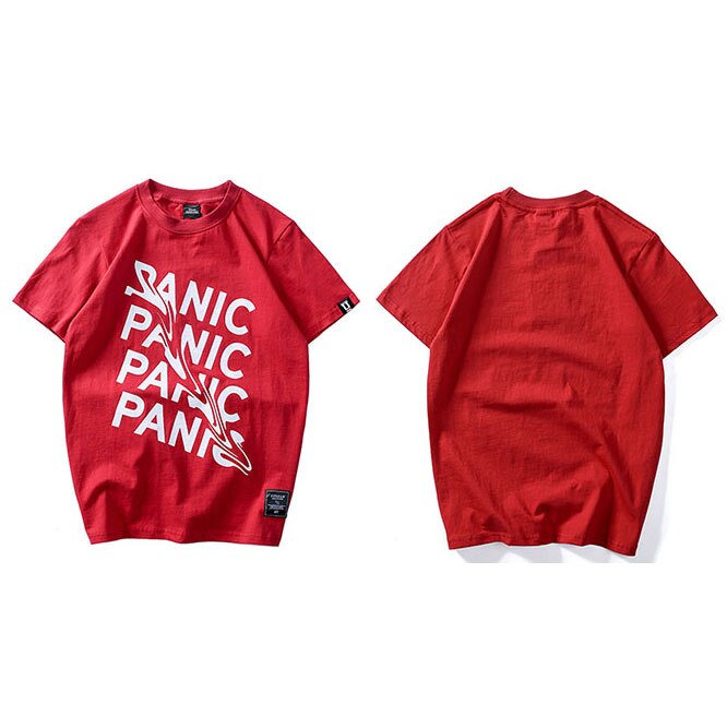 "Panic" Unisex Men Women Streetwear Graphic T-Shirt Daulet Apparel