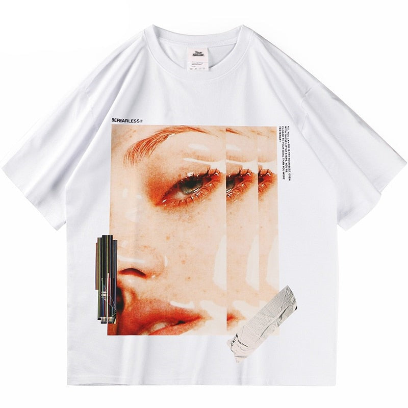"Red Lips" Unisex Men Women Streetwear Graphic T-Shirt Daulet Apparel