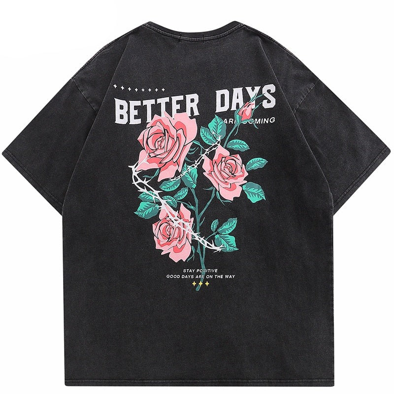 "Better Days" Unisex Men Women Streetwear Graphic T-Shirt Daulet Apparel