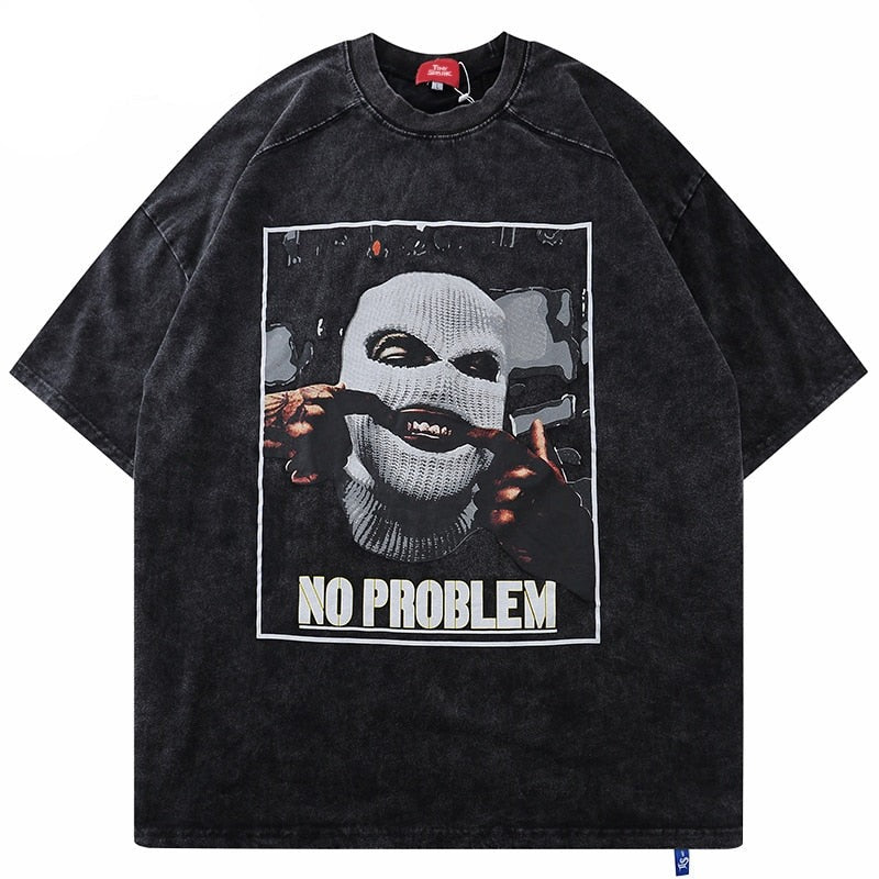 "No Problem" Unisex Men Women Streetwear Graphic T-Shirt Daulet Apparel