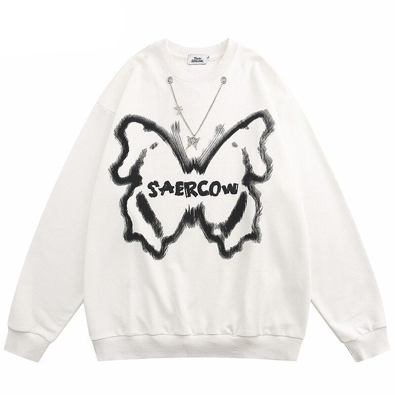 "Scared Now" Unisex Men Women Streetwear Graphic Sweatshirt Daulet Apparel