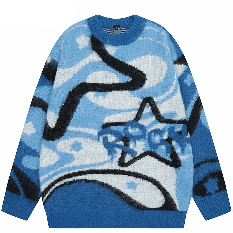 "Rock Bottom" Unisex Men Women Streetwear Graphic Sweater Daulet Apparel