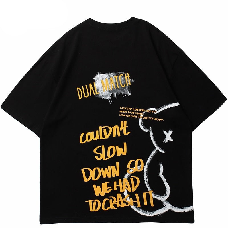 "Slow Down" Unisex Men Women Streetwear Graphic T-Shirt Daulet Apparel