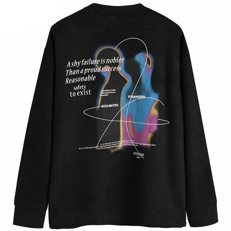 "Follow The Ghost" Unisex Men Women Streetwear Graphic Sweatshirt Daulet Apparel
