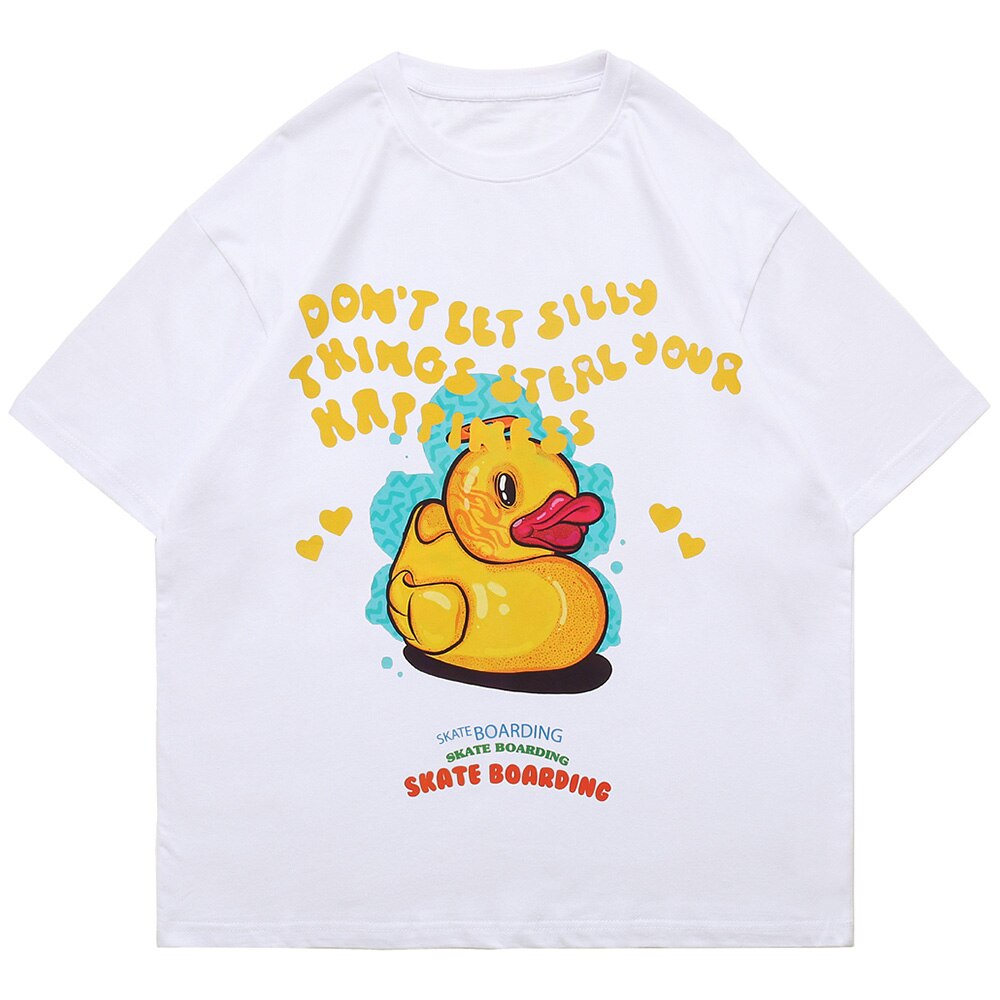 "Duck Bath" Unisex Men Women Streetwear Graphic T-Shirt Daulet Apparel