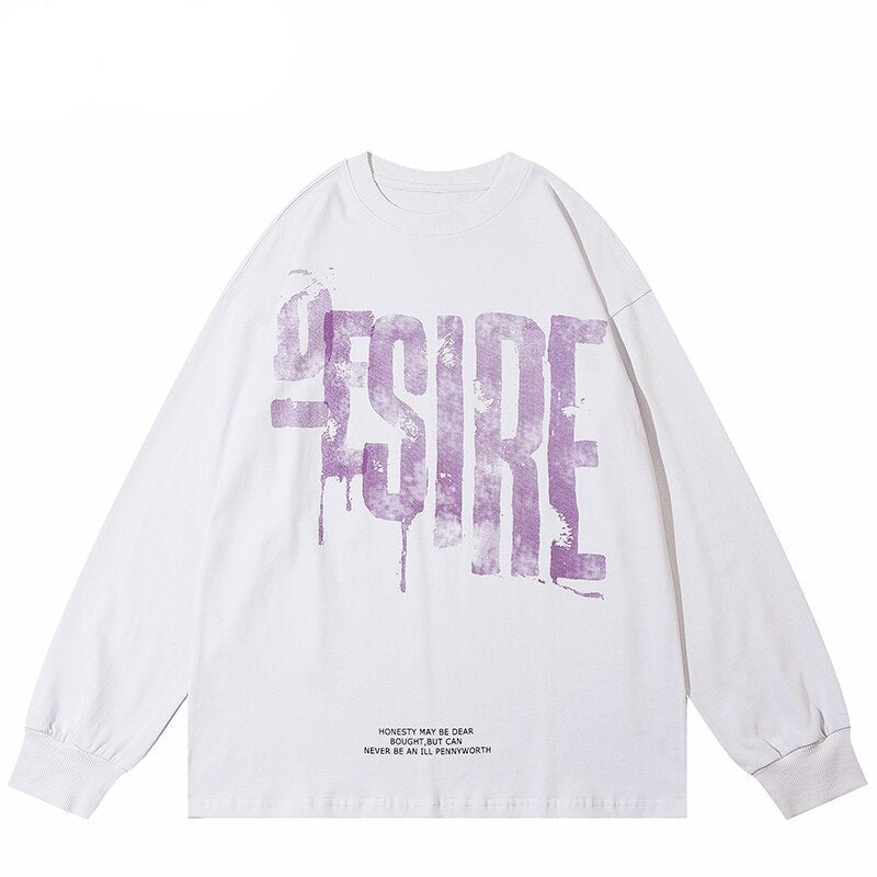 "No Desire" Unisex Men Women Streetwear Graphic Sweatshirt Daulet Apparel